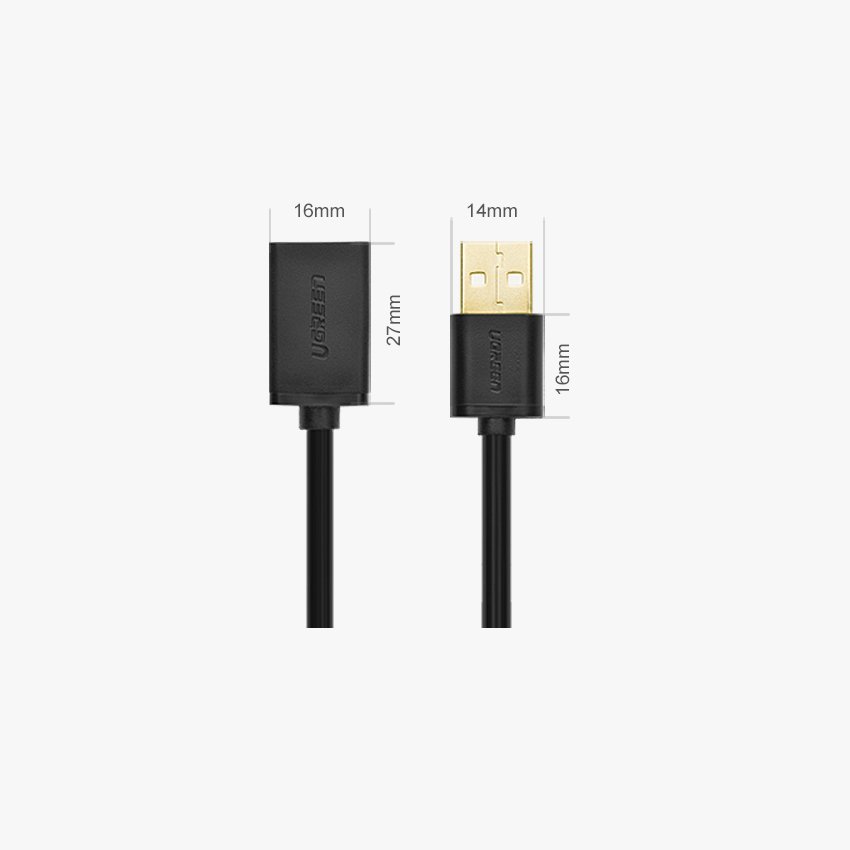 Ugreen Cable Adapter USB (Female) - USB (Male) 2M Black - 10316