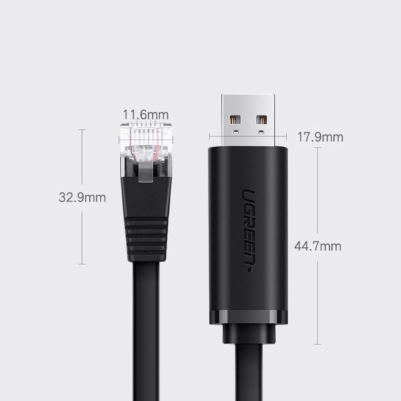 UGREEN USB TO RJ45 CONSOLE CABLE (1.5M) - 50773