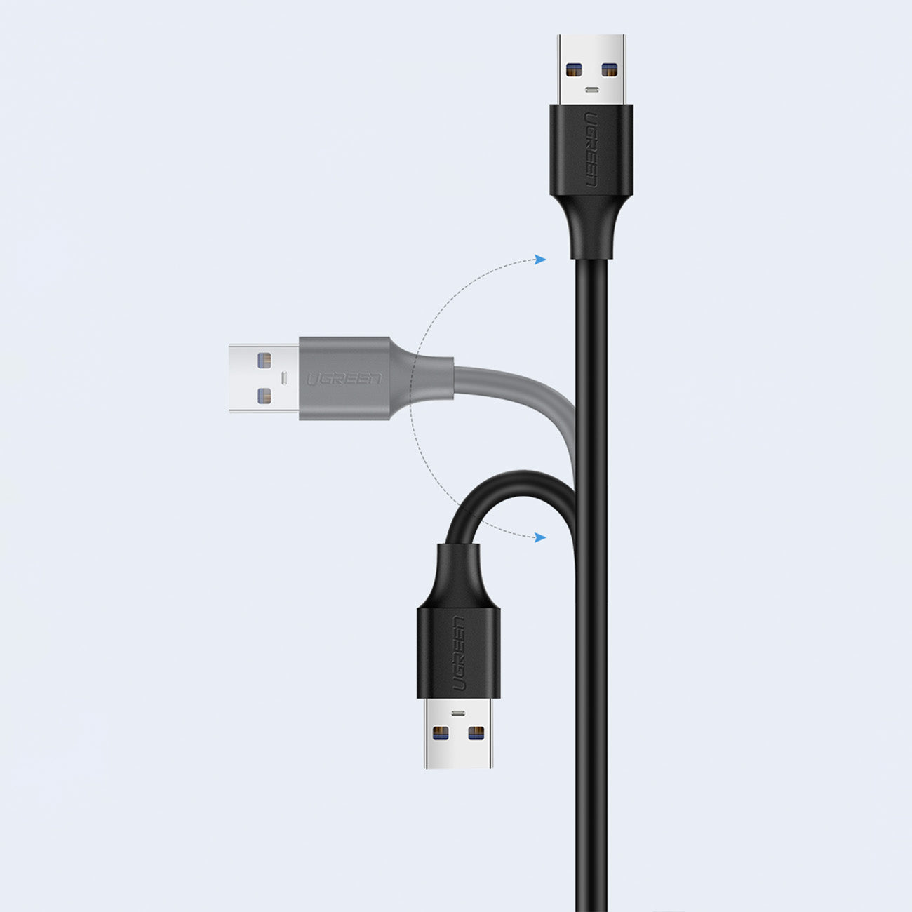 Ugreen Extension Cable USB (Male) - USB (Female) 2.0 480Mbps 3M Black - 10317