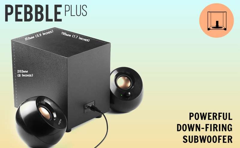 Creative Pebble Plus 2.1 USB Powered Desktop Speakers Far Field Drivers