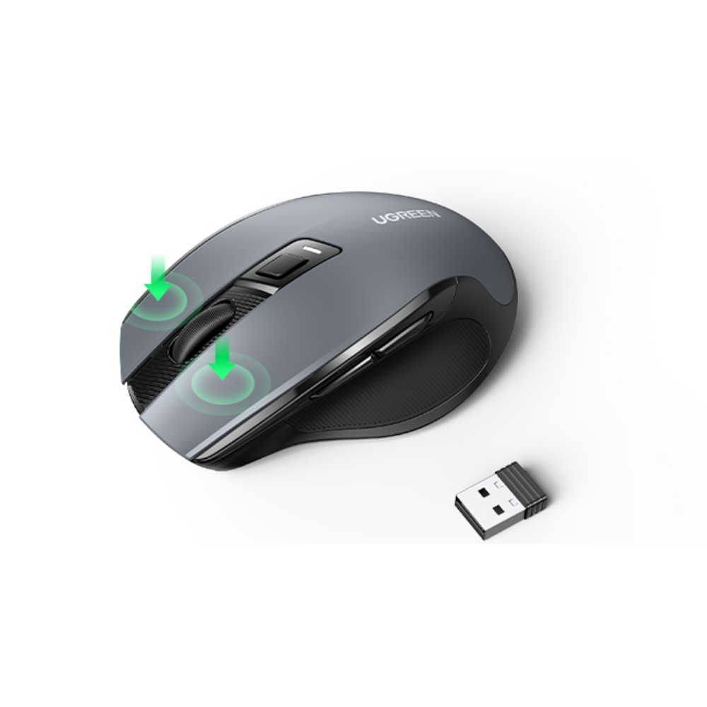 Ugreen Ergonomic Wireless Computer Mouse Black 90395