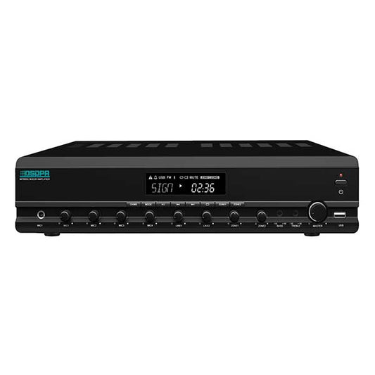 MP1000U 350W 2 Zones Integrated Mixer Amplifier with Remote Paging