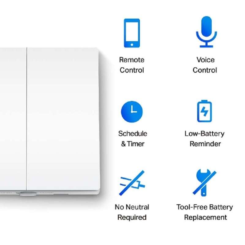 Smart Light Switch, 2-Gang 1-Way Tapo S220