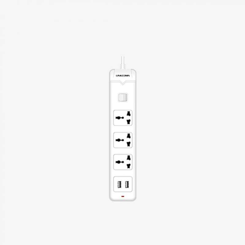 LINKCOMN Power Strip 3 Sockets + 2 USB PS303 - 1.6m EU