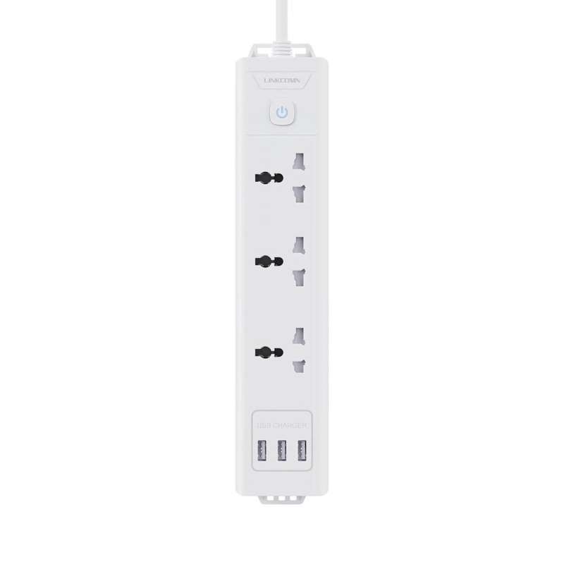 LINKCOMN Power Strip 3 Sockets + 3 USB PS303 - 1.5m MK