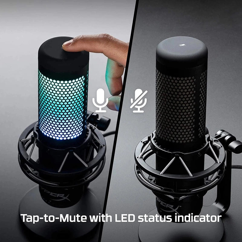 HP HyperX QuadCast S RGB USB Condenser Microphone for PC, PS4, PS5 and Mac