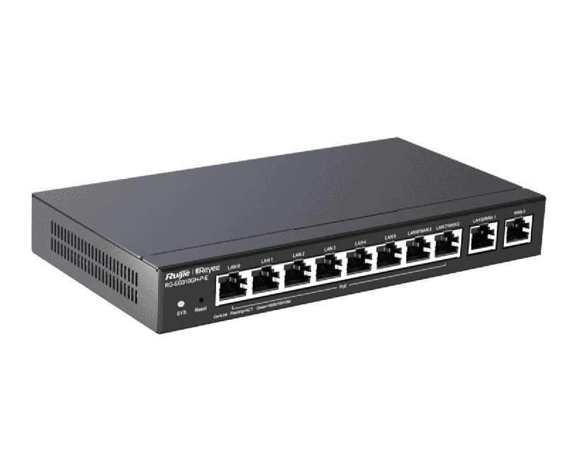 RG-EG310GH-E, Reyee 10-Port High-Performance Cloud Managed Office Router