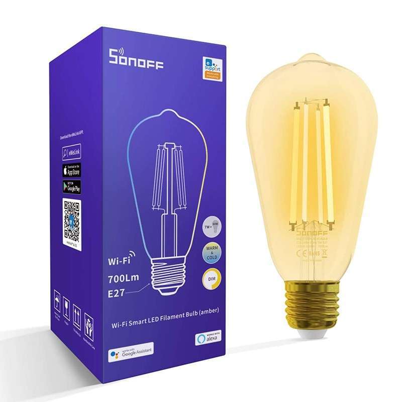 SONOFF B02-F-ST64 Smart Wi-Fi LED filament bulb