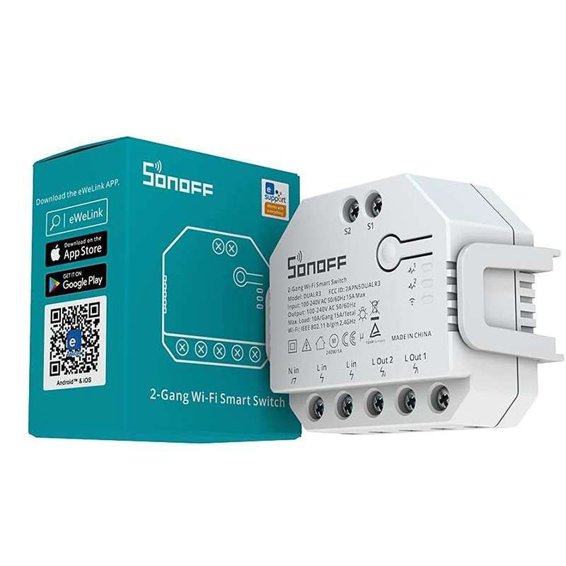 Sonoff Dual R3 Two-channel WiFi switch with consumption meter