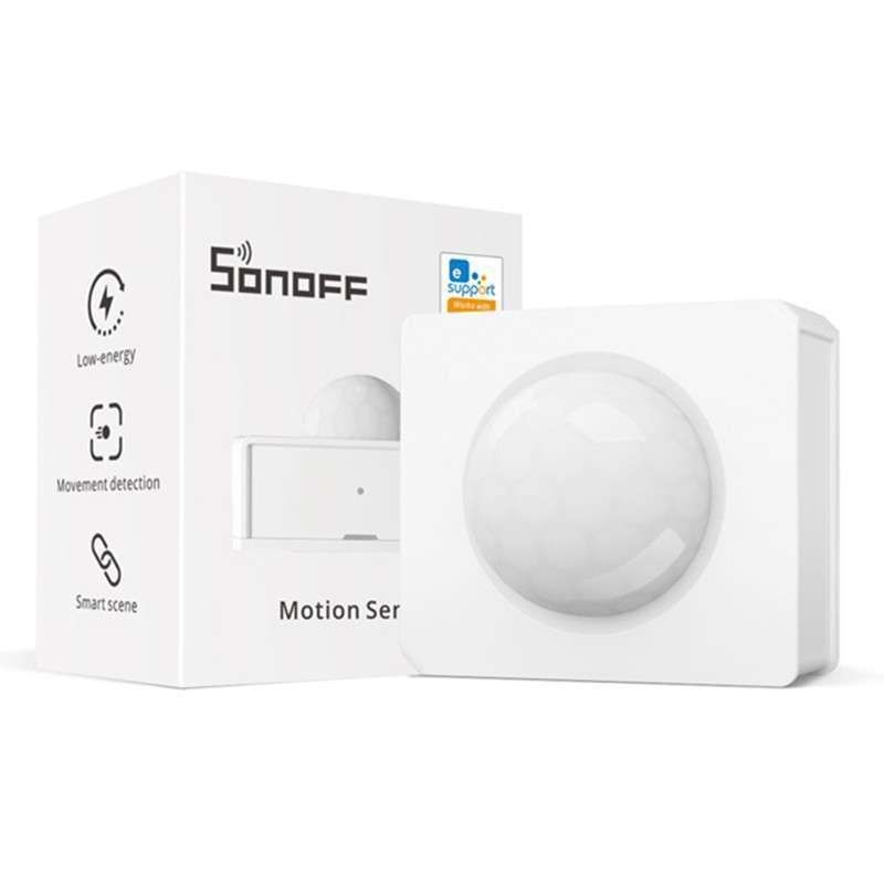 SONOFF PIR3-RF Motion Sensor has small and compact size, easy to use in almost any position to detect motion.