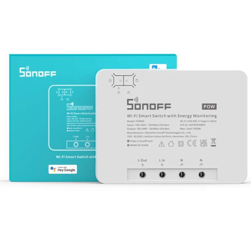 Sonoff Pow R3 is the new device designed to work as a single phase WiFi switch and meter for your home.