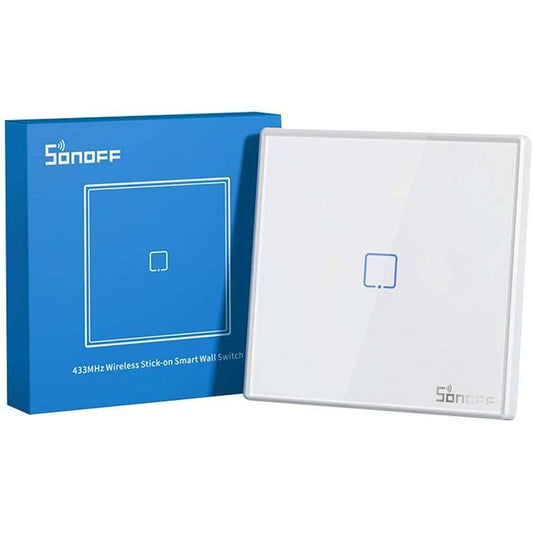 SONOFF T2EU1C-RF Wall switch with RF function 433MHz 1 Button FACE PLATE
