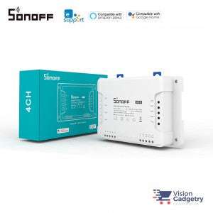 SONOFF 4CHR3 4 CHANNEL GANG R3 SMART HOME WIFI WIRELESS SWITCH APP CONTROL EWELINK