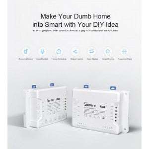 SONOFF 4CHR3 4 CHANNEL GANG R3 SMART HOME WIFI WIRELESS SWITCH APP CONTROL EWELINK