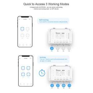 SONOFF 4CHR3 4 CHANNEL GANG R3 SMART HOME WIFI WIRELESS SWITCH APP CONTROL EWELINK