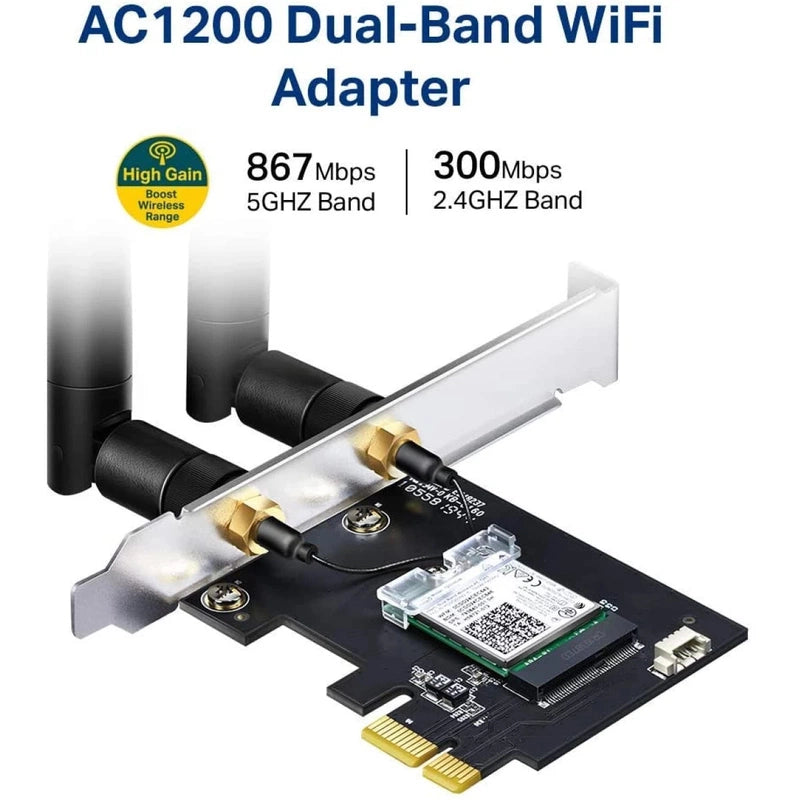 TP-Link Archer T5E AC1200 Dual Band Wireless PCIe & Bluetooth 4.2
