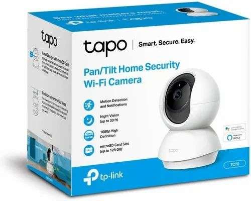 TP-Link Tapo C210 2K 3MP Pan/Tilt Home Security Wi-Fi Camera Night Vision Motion Detection Sound and Light Alarm