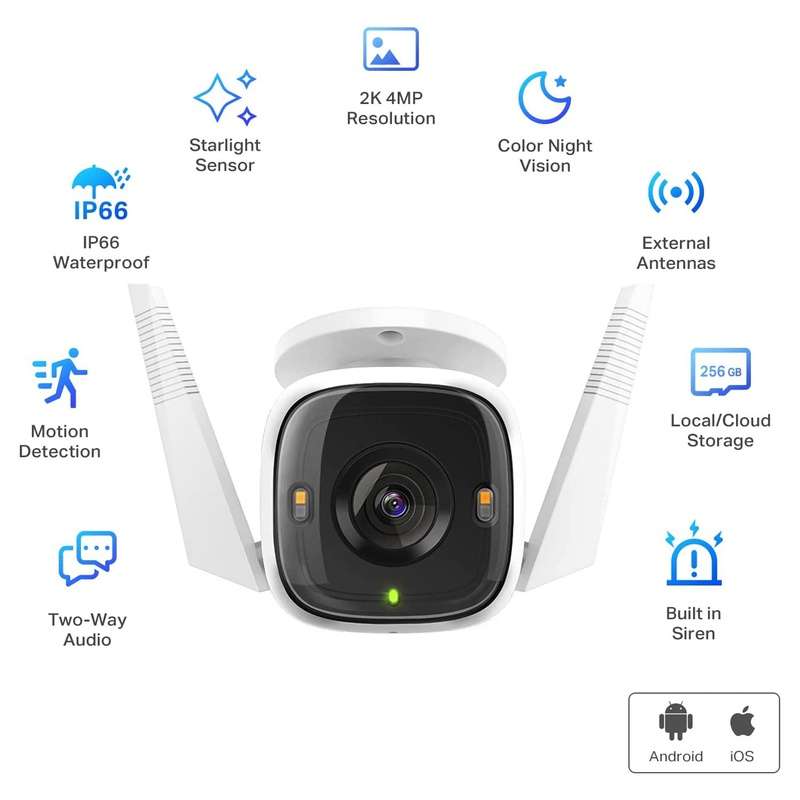 Tapo Outdoor Security Wifii Camera - C320WS 2K-4MP