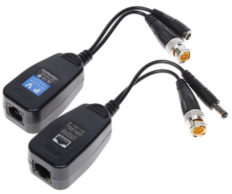 Video Balun with DC Power and UTP HD-CVI/ADTVI/AHD/CVBS