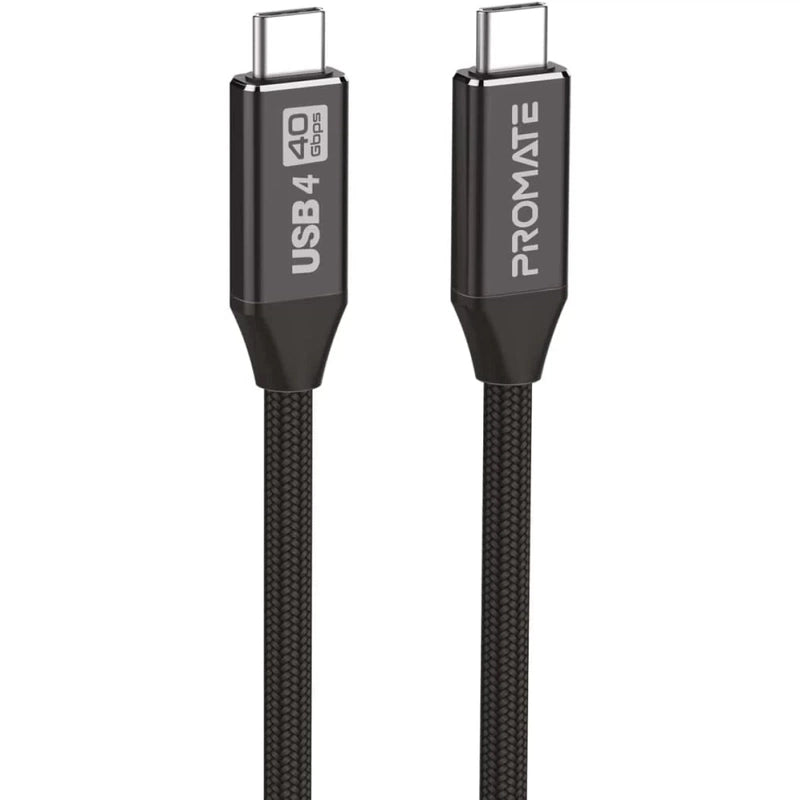 Promate PrimeLinkC40-2M USB-C Cable Ultra HD 8k 60hz USB4 Type-C Cable w/ 240W Power Delivery Thunderbolt 4 Compatible