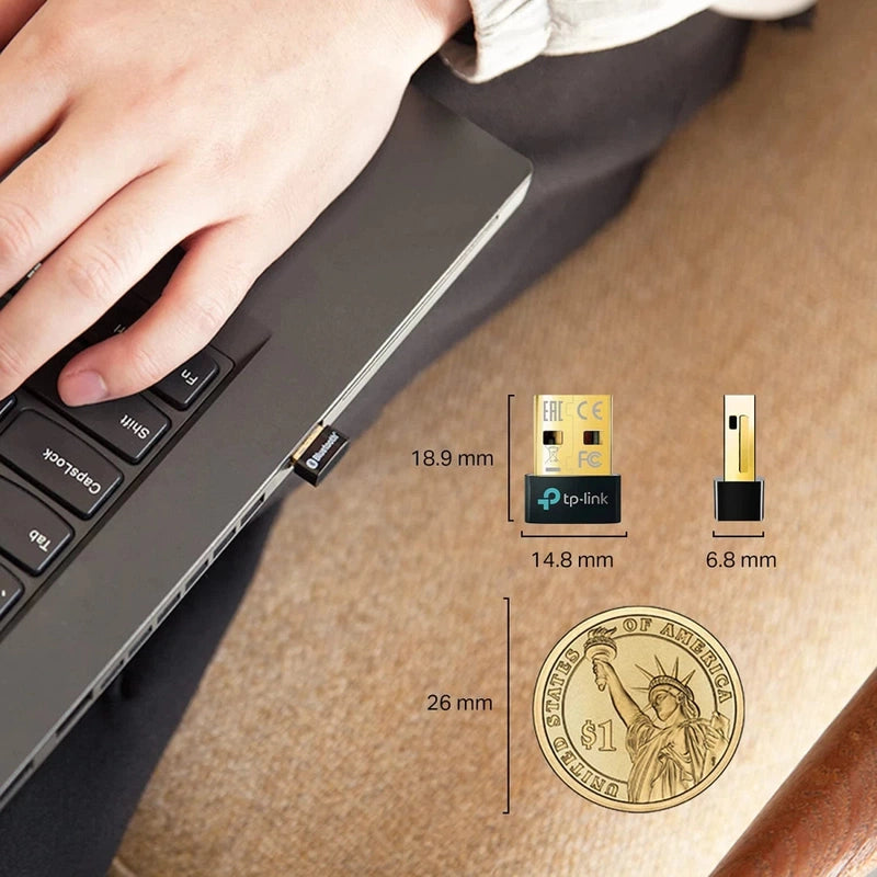 TP-Link UB500 USB Bluetooth Adapter for PC Supports Computer, Headsets, Speakers, PS4/ Xbox Controllers