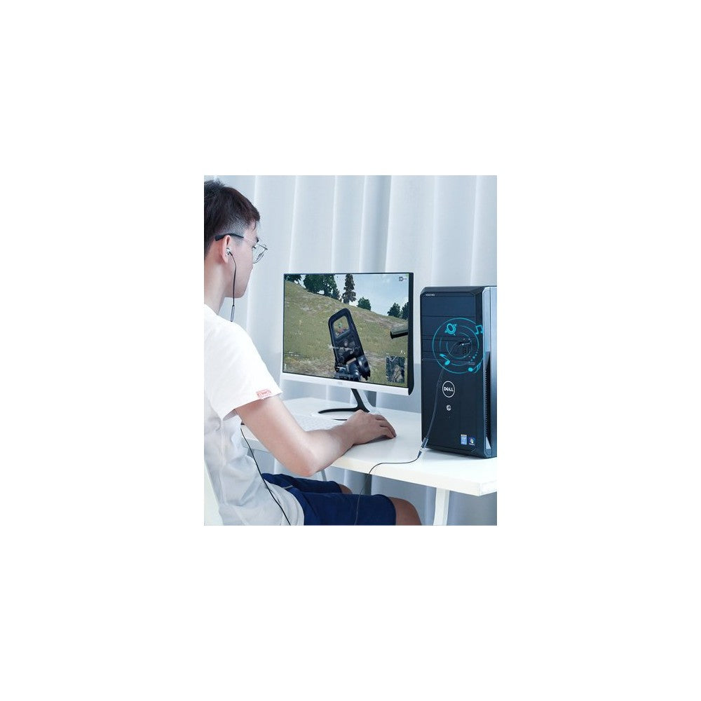 Ugreen 3.5mm Female To 2 Male Audio ABS Case Splitter Cable 20cm (Black) - 20898