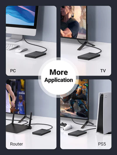 UGREEN 2.5 Inch Hard Drive Enclosure, External USB 3.0 Hard Disk Case SATA HDD Caddy - 30847