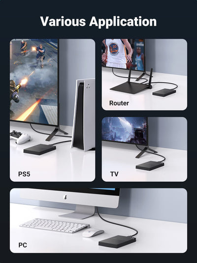 Ugreen 2.5 Inch HDD Enclosure - USB 3.0, Tool-free, UASP - 30725