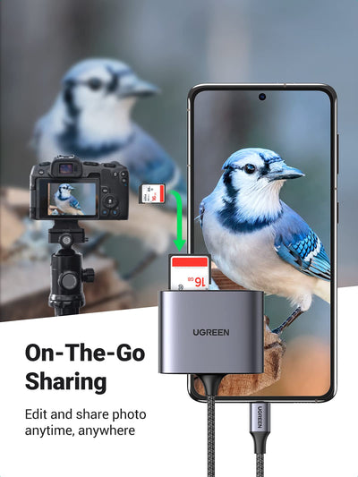 Ugreen USB-C 3.0 100MB/s SD/TF Card Reader with USB 2.0 - 80798