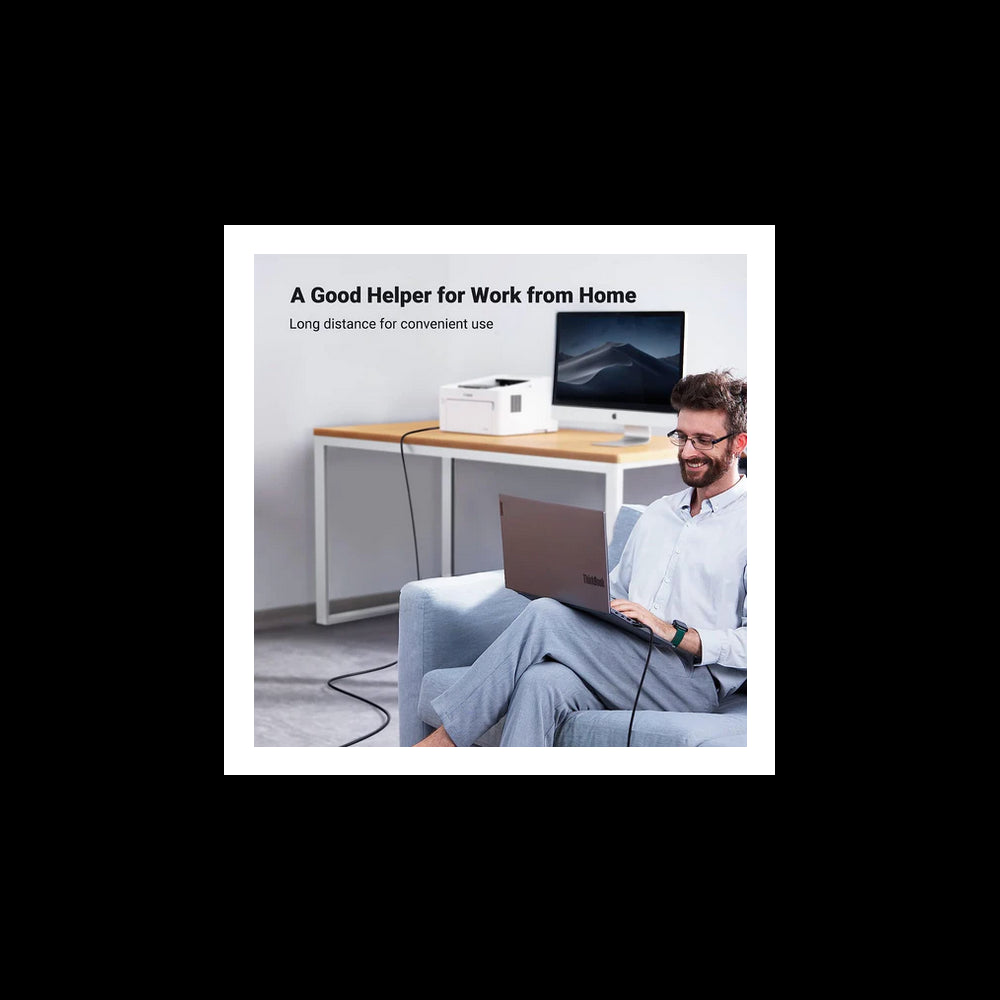 Ugreen USB 3.0 to USB-B Cable Printer / Scanner Cable 1M. - 30753 , Black