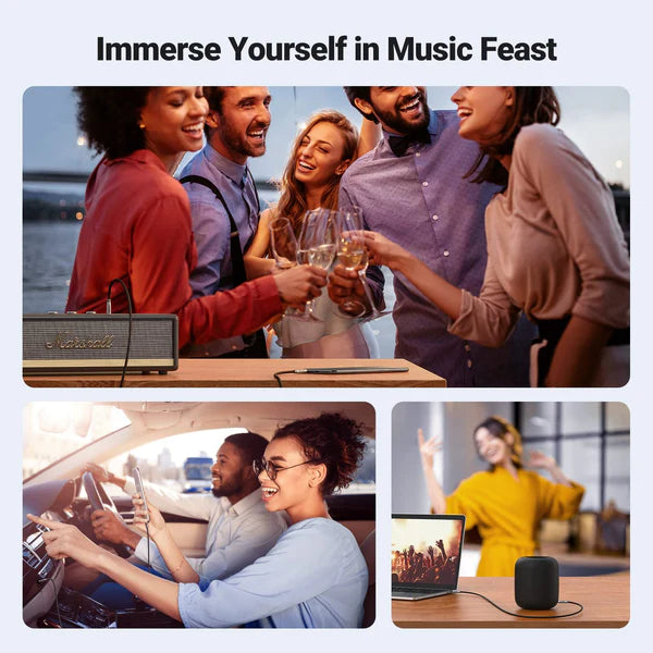 Ugreen 3.5mm Audio Cable - Braided, Male to Male, 3.5mm Aux 1M - 50355