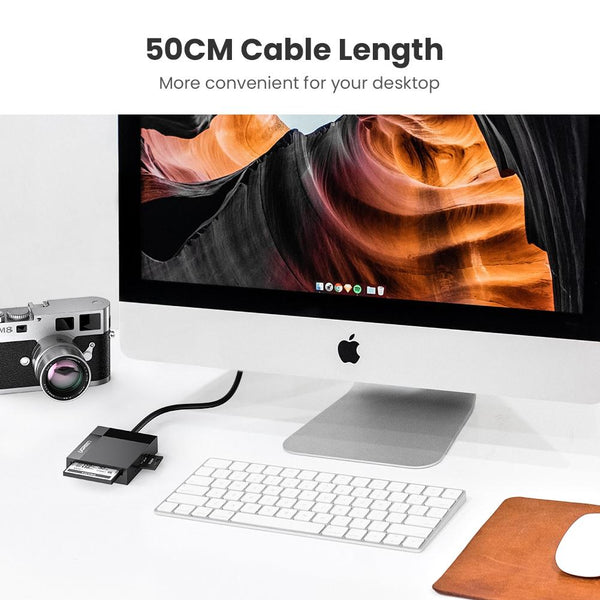 Ugreen 4-in-1 USB 3.0 5Gbps SD/TF/CF/MS Card Reader - 30333