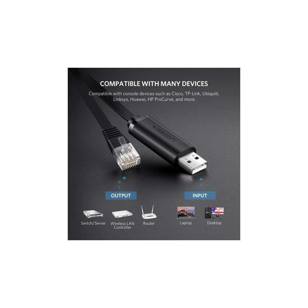 UGREEN USB TO RJ45 CONSOLE CABLE (1.5M) - 50773