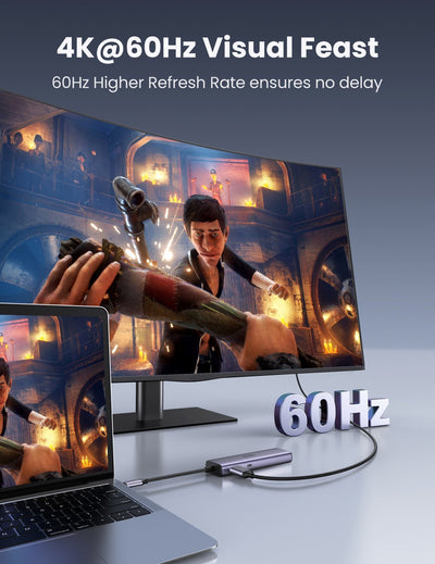 Ugreen 7-in-1 USB-C Hub (4K@60Hz HDMI, RJ45 Ethernet) - 60515