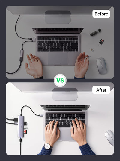 Ugreen 7-in-1 USB-C Hub (4K@30Hz HDMI, RJ45 Ethernet) - 90568