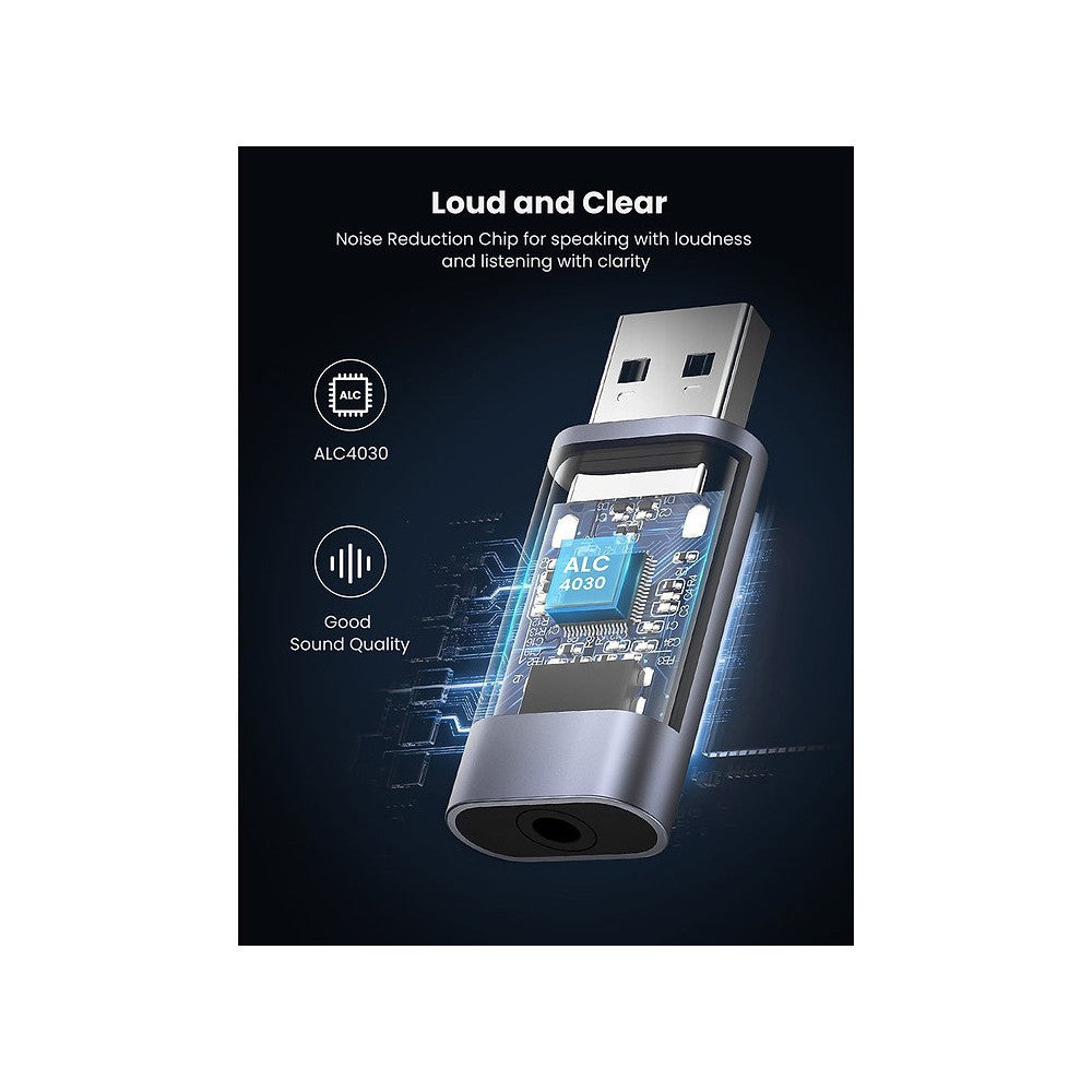 UGREEN - 80864 USB 2.0 TO 3.5MM AUDIO ADAPTER