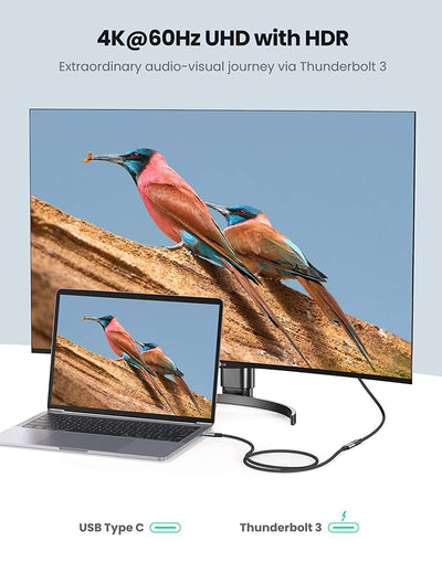 UGREEN USB-C Male to USB-C Female  Gen2 Alu Case Braided Extension Cable 1m - 30205