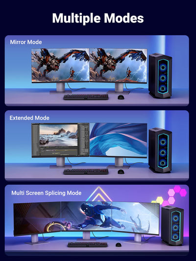 UGREEN 8K DisplayPort 1.4 Braided Male to Male Cable – 3M - 80393