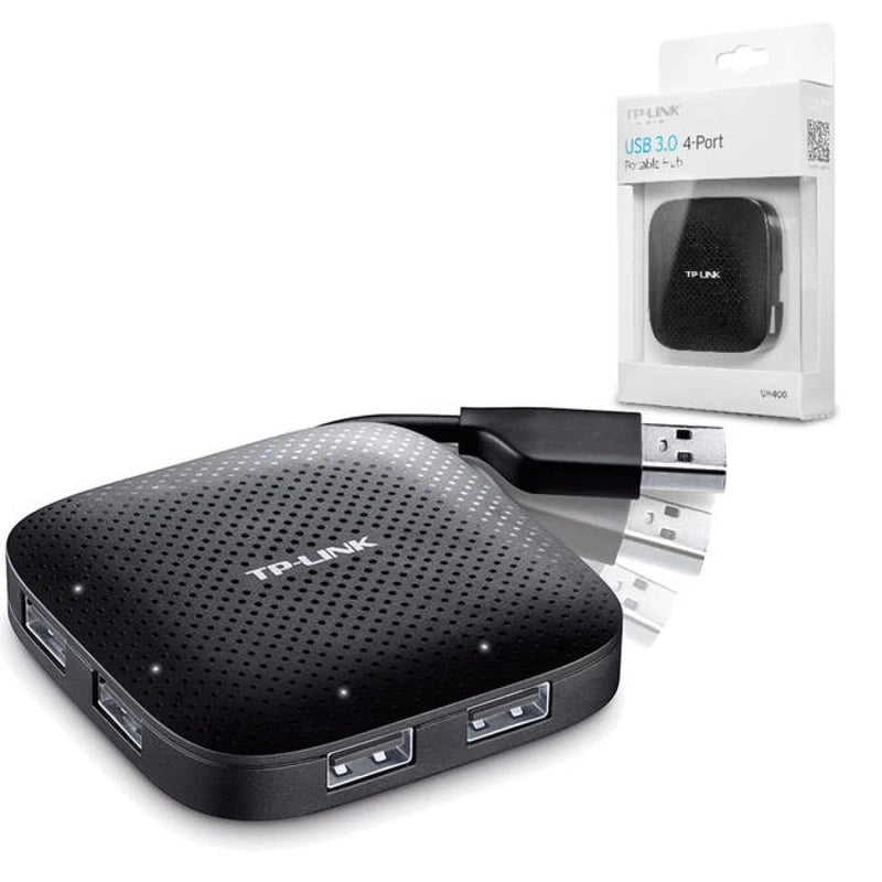 TP-Link UH400 USB 3.0 4-Port Portable Hub Black