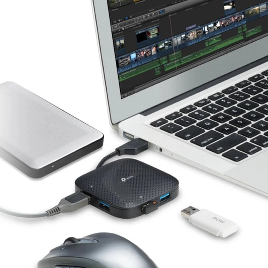 TP-Link UH400 USB 3.0 4-Port Portable Hub Black