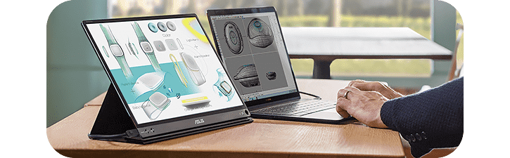 ASUS ZenScreen MB16AC 15.6" Full HD IPS USB Type-C Portable Eye Care Monitor, Black