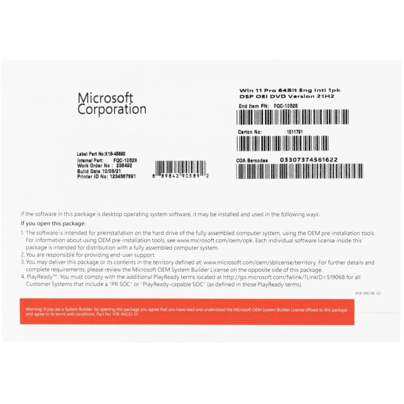 Windows Server Standard 2022 English 64Bit 1Pack 16 Core OEM